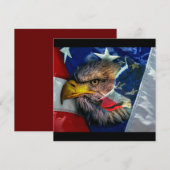 Invitation Drapeau américain du loup d'aigle chauve (Devant / Derrière)