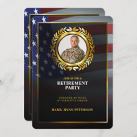 Drapeau américain | Feuille de laurier or | Retrai