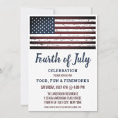 Invitation Drapeau américain Grunge 4e Parti du 4 juillet (Devant)