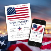 Invitation Drapeau américain modifiable 4 juillet