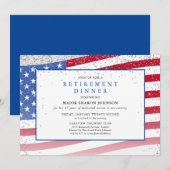 Invitation Drapeau américain Patriotic (Devant / Derrière)