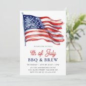 Invitation Drapeau américain patriotique 4 juillet Famille Bb (Debout devant)