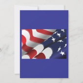 Invitation Drapeau américain patriotique Design étoiles et ra (Devant)