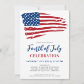 Invitation Drapeau Américain Patriotique Du 4 Juillet (Devant)