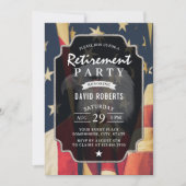 Invitation Drapeau américain patriotique du parti de retraite (Devant)