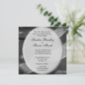 Invitation Drapeau américain patriotique noir et blanc (Debout devant)