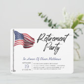 Invitation Drapeau américain patriotique| Parti de la retrait (Debout devant)