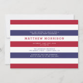 Invitation Drapeau américain | Patriotique Photo Graduation P (Dos)