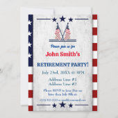 Invitation Drapeau américain patriotique simple (Devant)