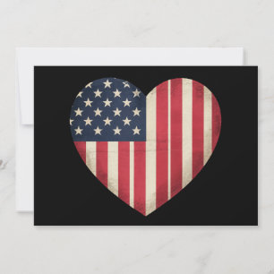 Invitation Drapeau américain patriotique USA étoile rayée du