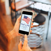 Invitation Drapeau américain personnalisé du 4 juillet