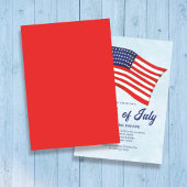 Invitation Drapeau américain personnalisé du 4 juillet