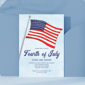 Invitation Drapeau américain personnalisé du 4 juillet