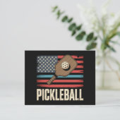 Invitation Drapeau américain Pickleball (Debout devant)