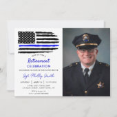 Invitation Drapeau américain Police militaire retraite (Devant)