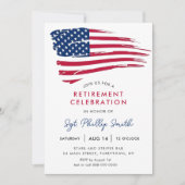 Invitation Drapeau américain Police militaire retraite (Devant)