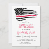 Invitation Drapeau américain Police militaire retraite (Devant)