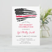 Invitation Drapeau américain Police militaire retraite (Debout devant)
