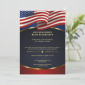 Invitation Drapeau américain | Réalisation de promotion de vi (Debout devant)