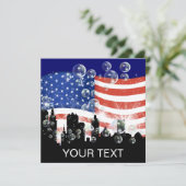 Invitation Drapeau américain - SRF (Debout devant)