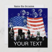 Invitation Drapeau américain - SRF (Devant / Derrière)