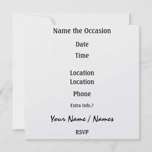 Invitation Drapeau américain - SRF (Dos)