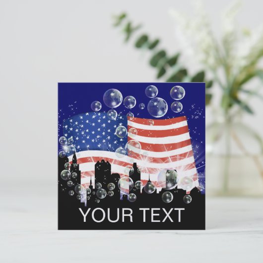 Invitation Drapeau américain - SRF (Debout devant)