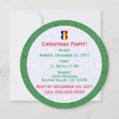 Invitation Drapeau ange roumain Noël Personnaliser Rond (Dos)