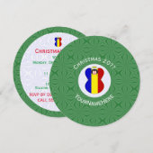 Invitation Drapeau ange roumain Noël Personnaliser Rond (Devant / Derrière)