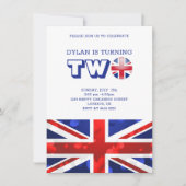 Invitation Drapeau anglais Anniversaire (Devant)