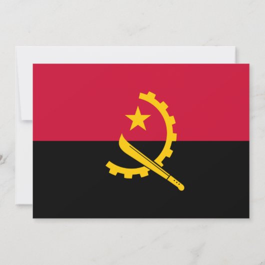 Invitation Drapeau angolais, Drapeau de l'Angola Mariage (Dos)