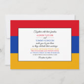 Invitation Drapeau arménien, Drapeau de l'Arménie Mariage (Devant)