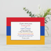 Invitation Drapeau arménien, Drapeau de l'Arménie Mariage (Debout devant)