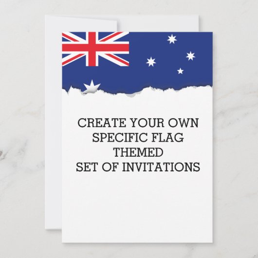 Invitation Drapeau australien (Devant)