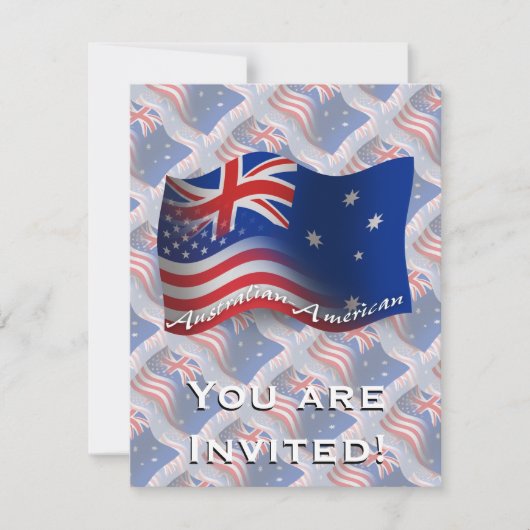 Invitation Drapeau australien-américain (Devant)