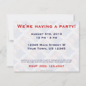 Invitation Drapeau australien-américain (Dos)