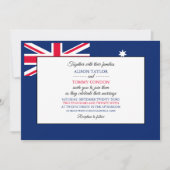 Invitation Drapeau australien, Drapeau australien Mariage (Devant)