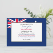Invitation Drapeau australien, Drapeau australien Mariage (Debout devant)