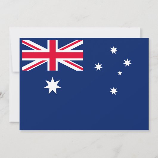 Invitation Drapeau australien, Drapeau australien Mariage (Dos)