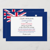 Invitation Drapeau australien, Drapeau australien Mariage (Devant / Derrière)