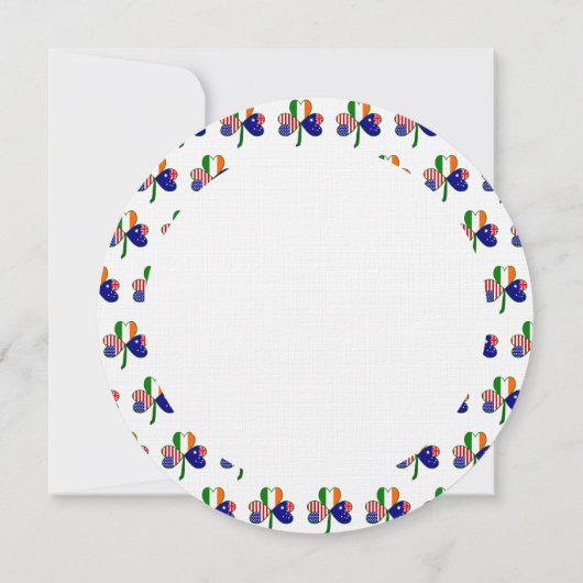 Invitation Drapeau australien irlandais américain Shamrock Pe (Dos)