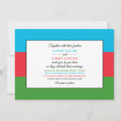 Invitation Drapeau azerbaïdjanais, Drapeau azerbaïdjanais Mar (Devant)