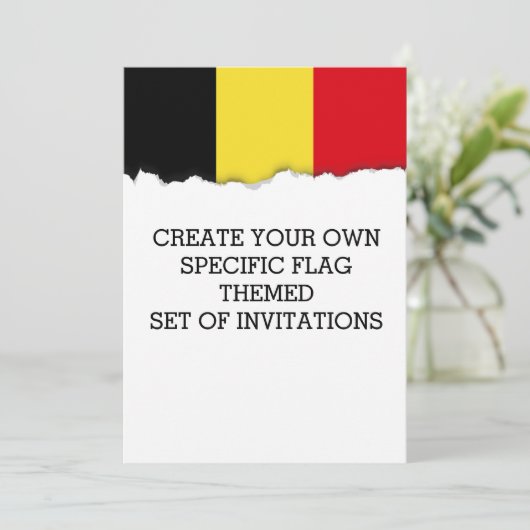 Invitation Drapeau belge (Debout devant)