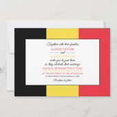 Invitation Drapeau belge, Drapeau de Belgique Mariage (Devant)