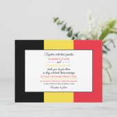 Invitation Drapeau belge, Drapeau de Belgique Mariage (Debout devant)