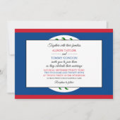 Invitation Drapeau bélizien, Drapeau de Belize Mariage (Devant)