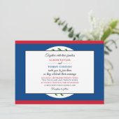 Invitation Drapeau bélizien, Drapeau de Belize Mariage (Debout devant)