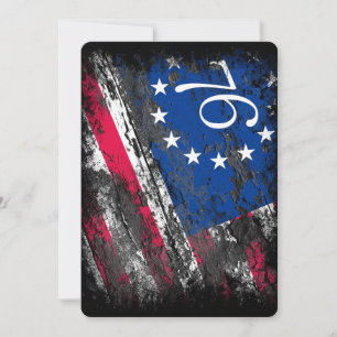 Invitation Drapeau Betsy Ross 1776 4 juillet patriotique