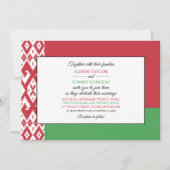 Invitation Drapeau biélorusse, Drapeau de la Biélorussie Mari (Devant)