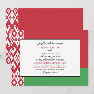 Invitation Drapeau biélorusse, Drapeau de la Biélorussie Mari